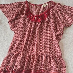 Max Studio S-L Y2K KAWAII Babydoll Ruffles Fun LACE TRIM GUC INTERTWINED 💙♥️🤍